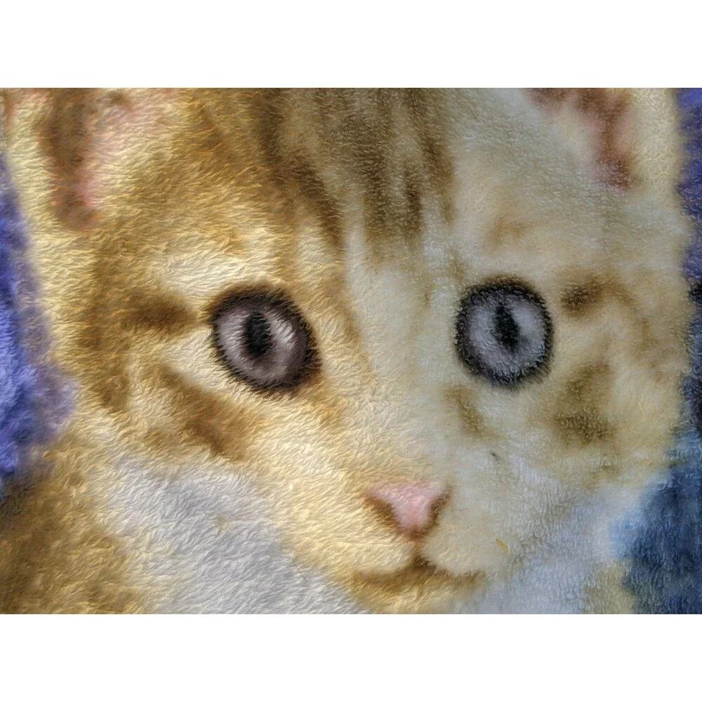 Greg Cuddiford Blanket Throw Two Kittens Cats Yarn Northwest 50 x 60